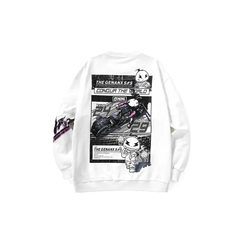 GENANX Crew Neck Loose Fit Sweatshirt Unisex-1
