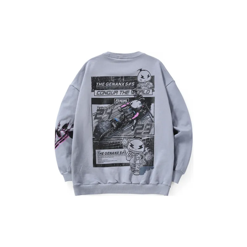 GENANX Crew Neck Loose Fit Sweatshirt Unisex-6