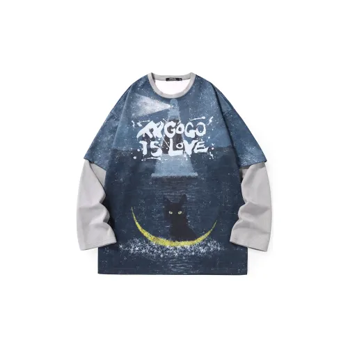 XXGOGO Sweatshirts Unisex Gray Blue