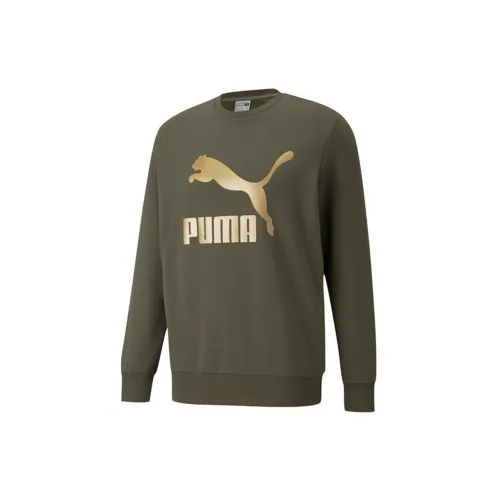 PUMA Sweatshirts Men Army Green