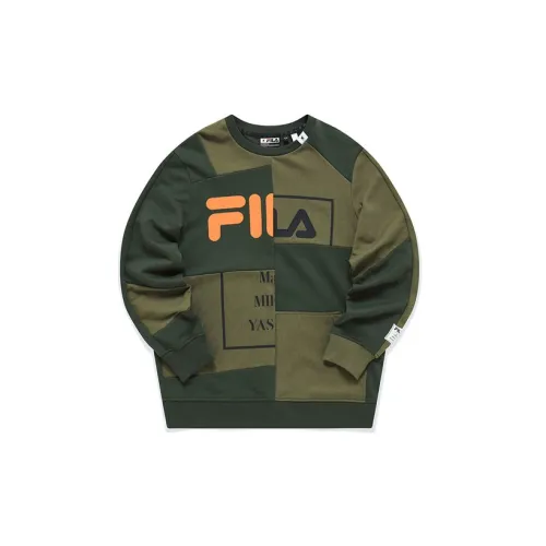 Mihara Yasuhiro X FILA MIHARA YASUHIRO Collaboration Collection Sweatshirts Men Army Green