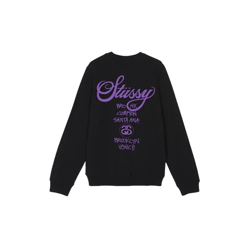 Stussy World Tour Crew 'Black/Purple'-5