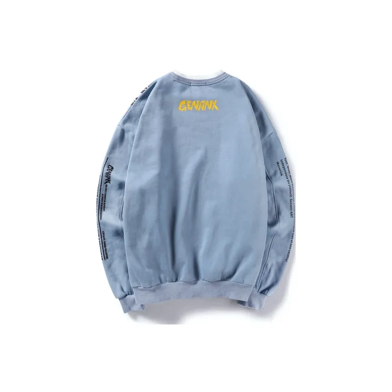 GENANX Sweatshirt Unisex Gray Blue-1