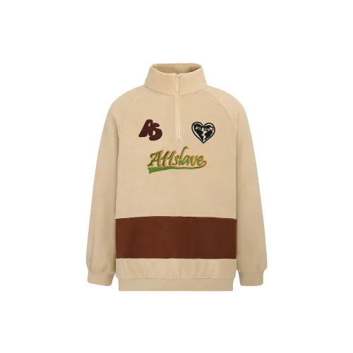 A11SLAVE Sweatshirts Unisex Khaki Patchwork