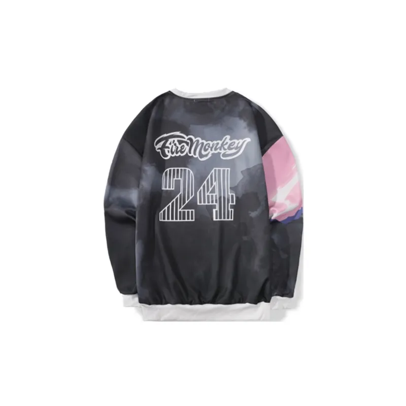 FireMonkey Sweatshirt Unisex Black Pink-1