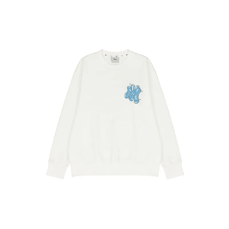 MLB New York Yankees Sweatshirts Unisex Ivory White-1