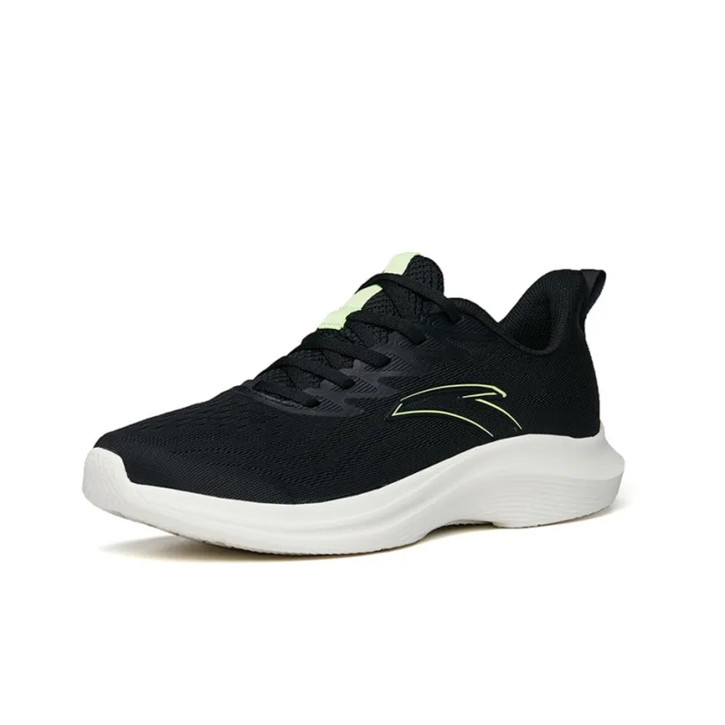 Anta Running Collection Cushioned Anti Slip Wear Resistant Breathable Lightweight Low Top Running Shoes Men's Black-1