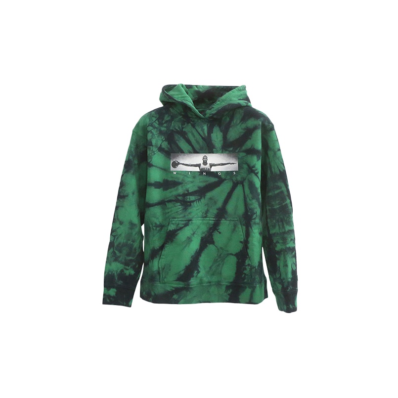 Jordan wings hoodie green tie dye sale