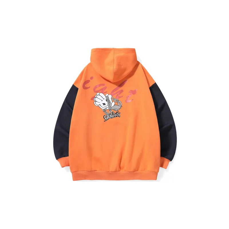 GENANX Sweatshirts Unisex Orange-1