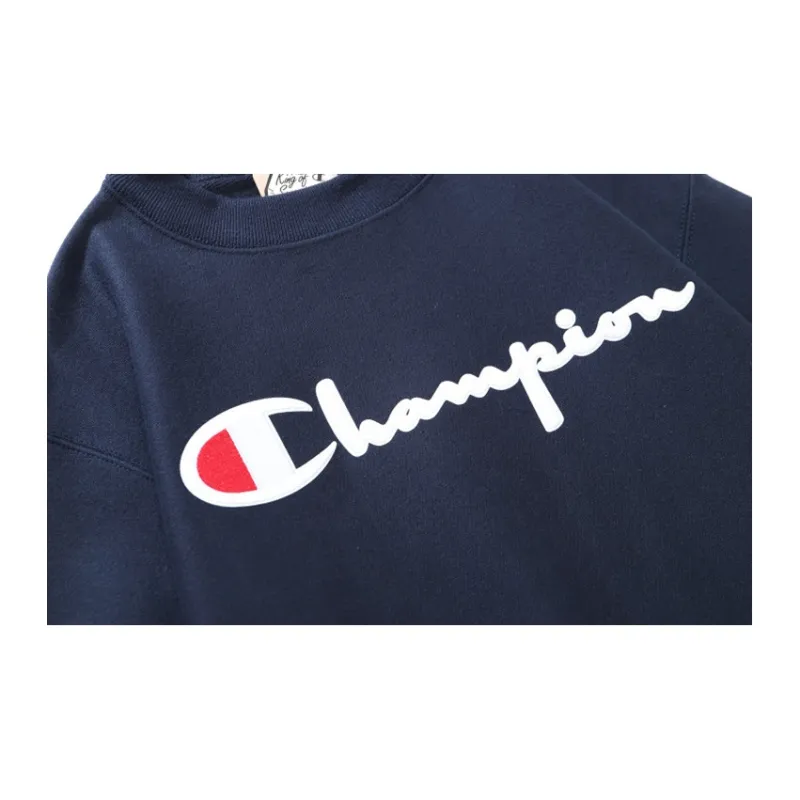 Champion Sweatshirt US Version Unisex Navy Blue-2