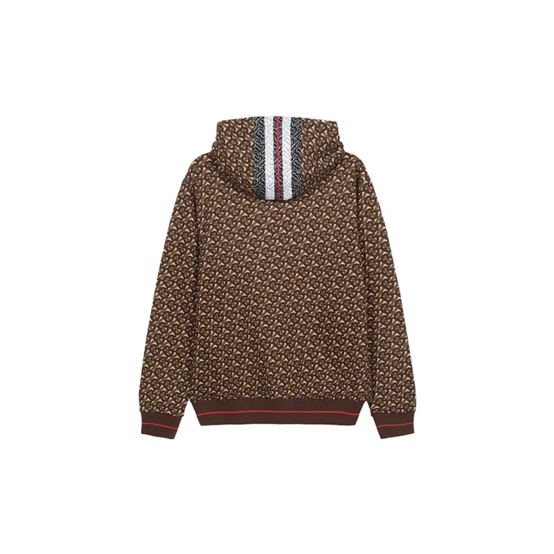 Burberry Hooded Sweatshirt Spring Fall Men's Saddle Brown-1