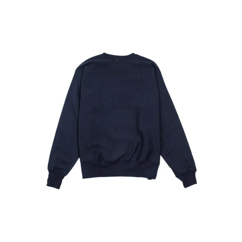 Champion Crew Neck Regular Sweatshirt US Version Unisex Navy Blue-1