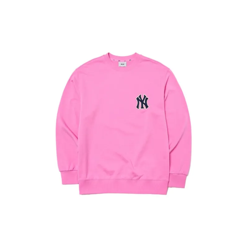 MLB Old Flower Sweatshirt Unisex Dark Pink-1