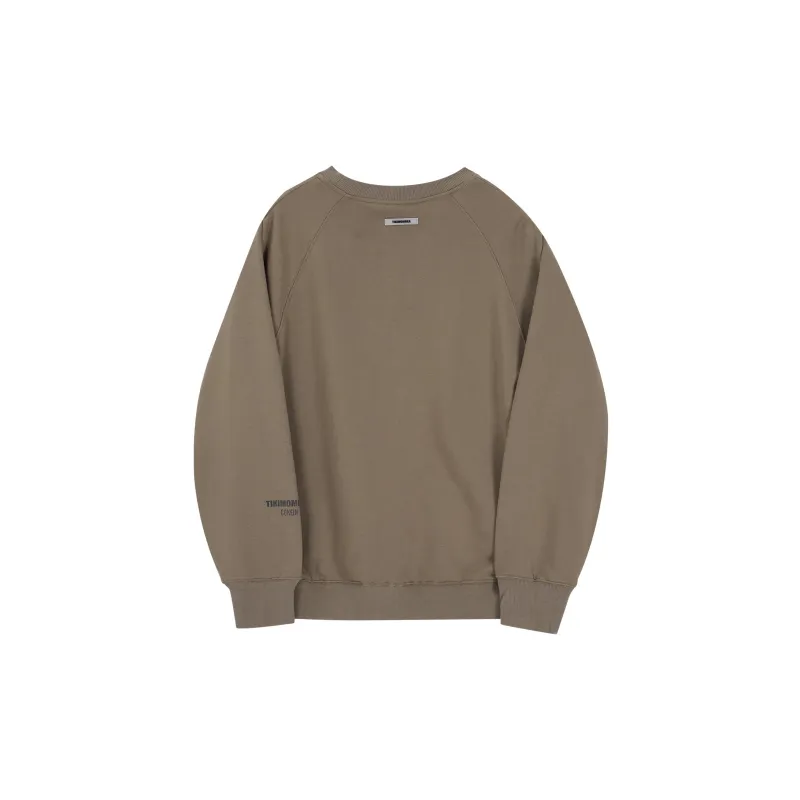 COKEIN x Tikimomoka Autumn And Winter Season Crew Neck Loose Fit Long Sleeved Sweatshirt Unisex Earth Tones-1
