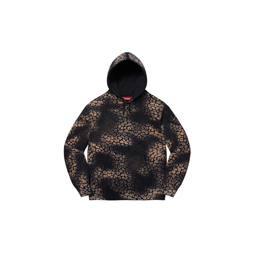 Supreme Bleached Leopard Hooded outlets Sweatsh