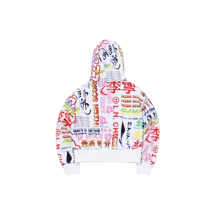 LiNing Sweatshirts Unisex White Base Multicolor Print-1