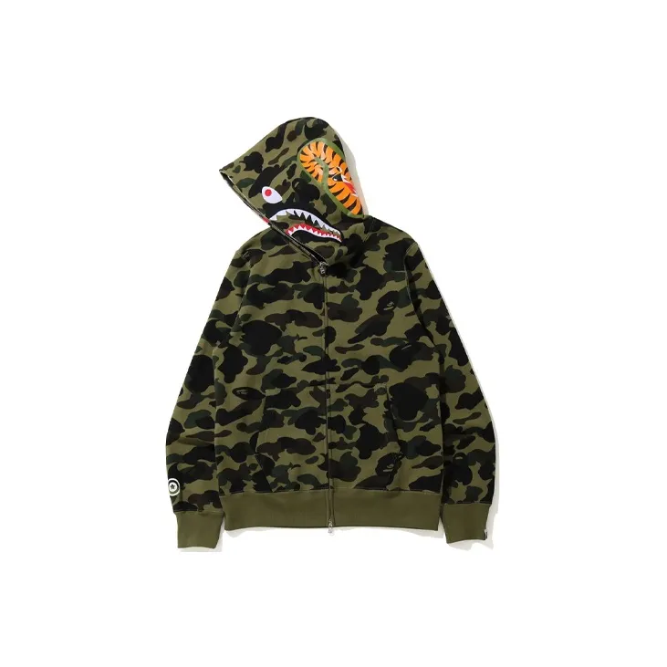 Bape Desert Camo Shark Full Zip Hoodie-1