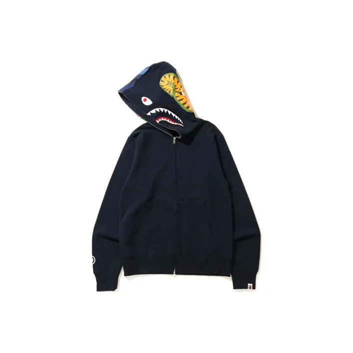 A BATHING APE Shark Series Sweatshirts Men Navy Blue-1