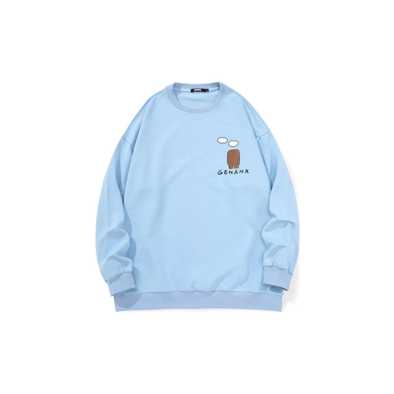 GENANX Crew Neck Loose Fit Regular Sweatshirt Unisex-6