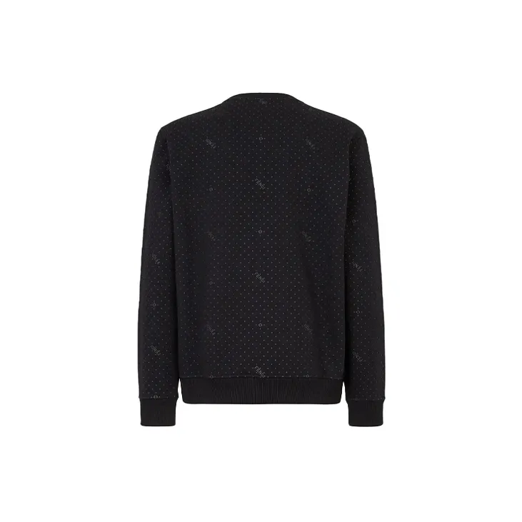 FENDI Ff Logo Velvet Sweatshirt-1