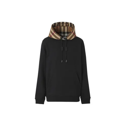 Burberry Hoodie With Check Hood 