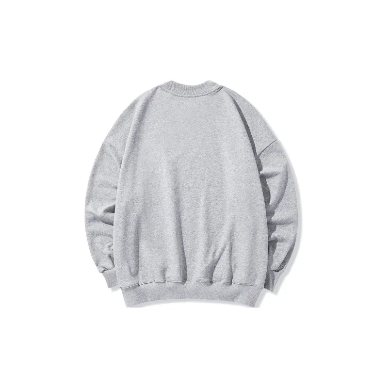 GUKUUL Fun Cartoon Letter Print Loose Fit Crew Neck Pullover Long Sleeved Sweatshirt Unisex-1