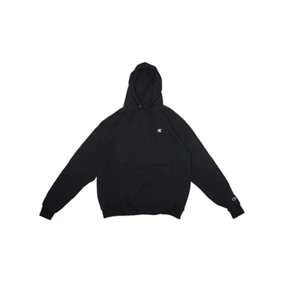 Champion Uologo Hooded Loose Fit Sweatshirt US Version Unisex Black-1