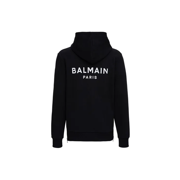 BALMAIN Zipped Printed Hoodie-1