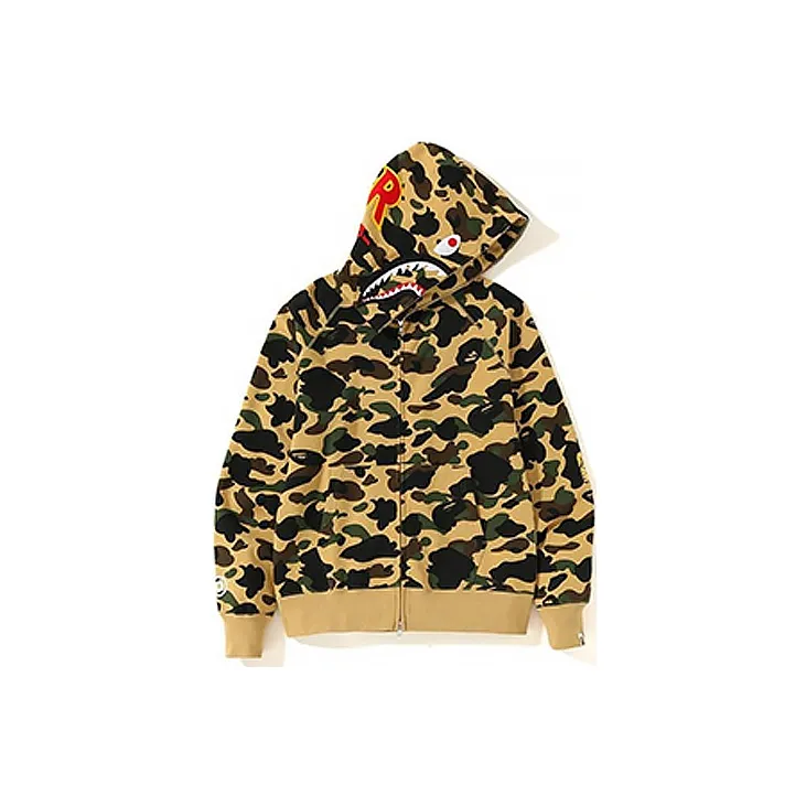 Bape 1st Camo Ponr Shark Full Zip Hoodie-1