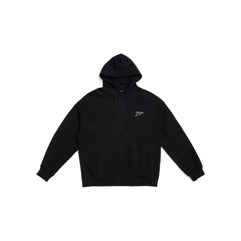 FORHUG Hooded Loose Fit Regular Sweatshirt Unisex Black-1