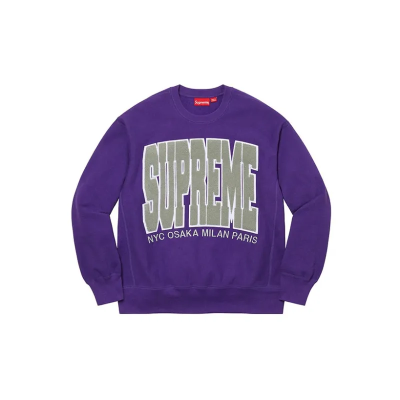 Supreme Cities Arc Crewneck Black XL - POIZON
