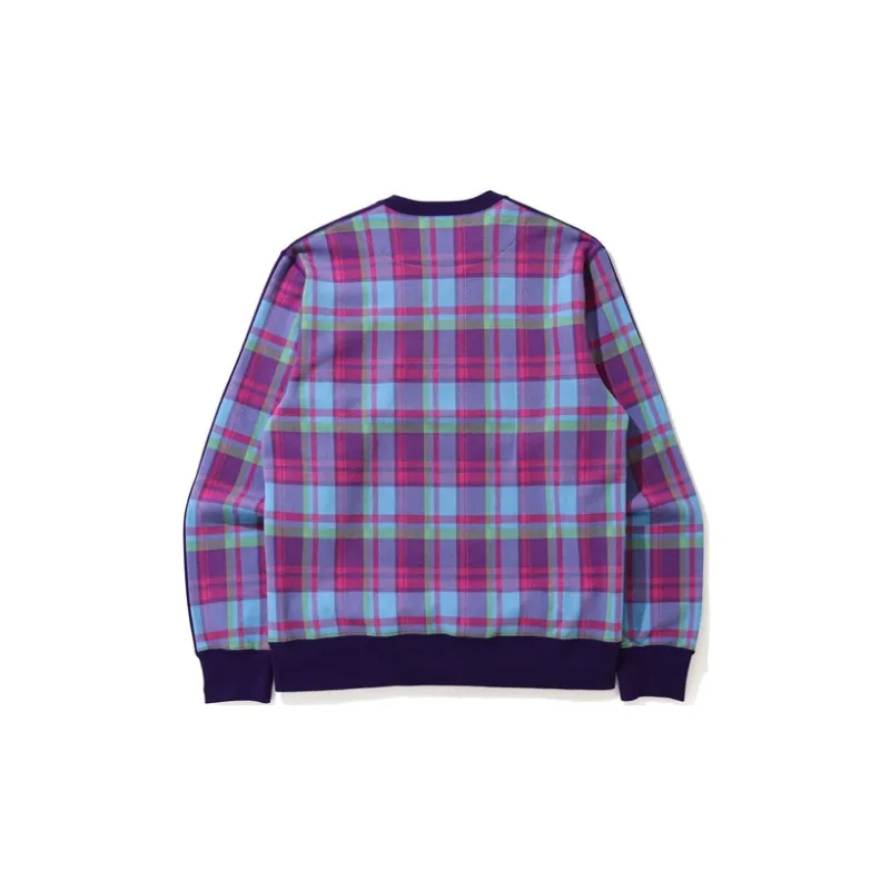 A BATHING APE Check Crewneck-3