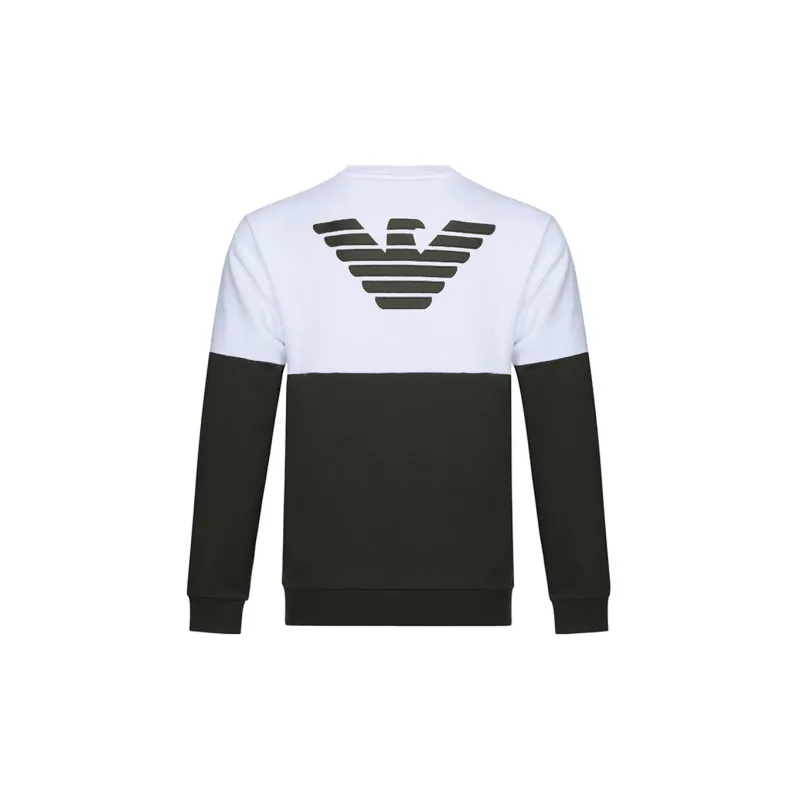 EMPORIO ARMANI Sweatshirts Men White Green Multicolor-1