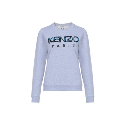 KENZO Letter Logo Sweatshirts Women's Light Gray