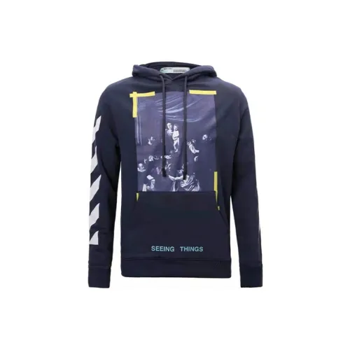 OFF-WHITE Sweatshirts Men Navy Blue