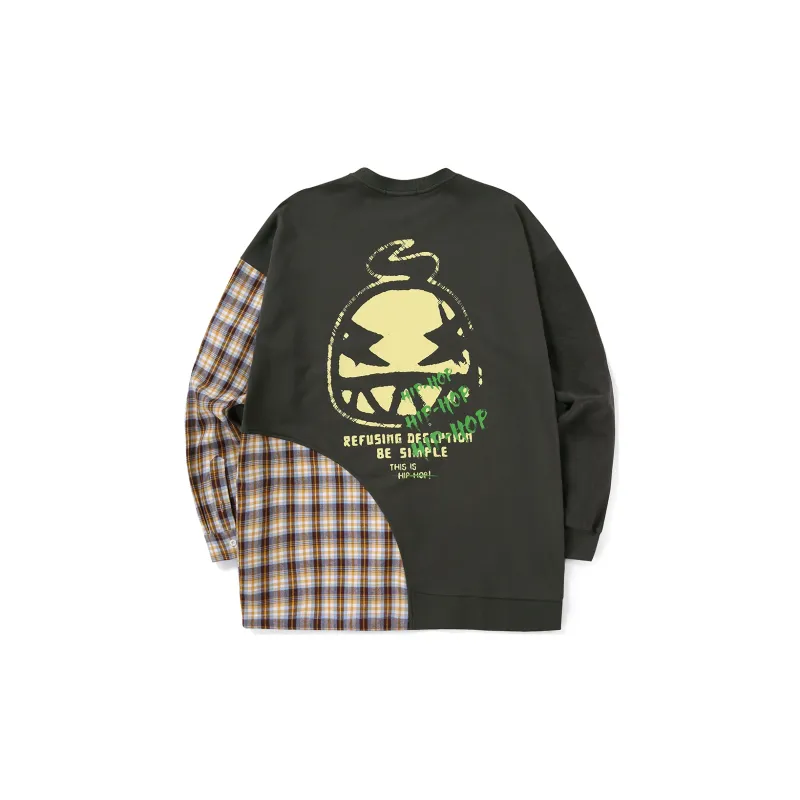 GENANX Crew Neck Loose Fit Regular Sweatshirt Unisex Gray-1