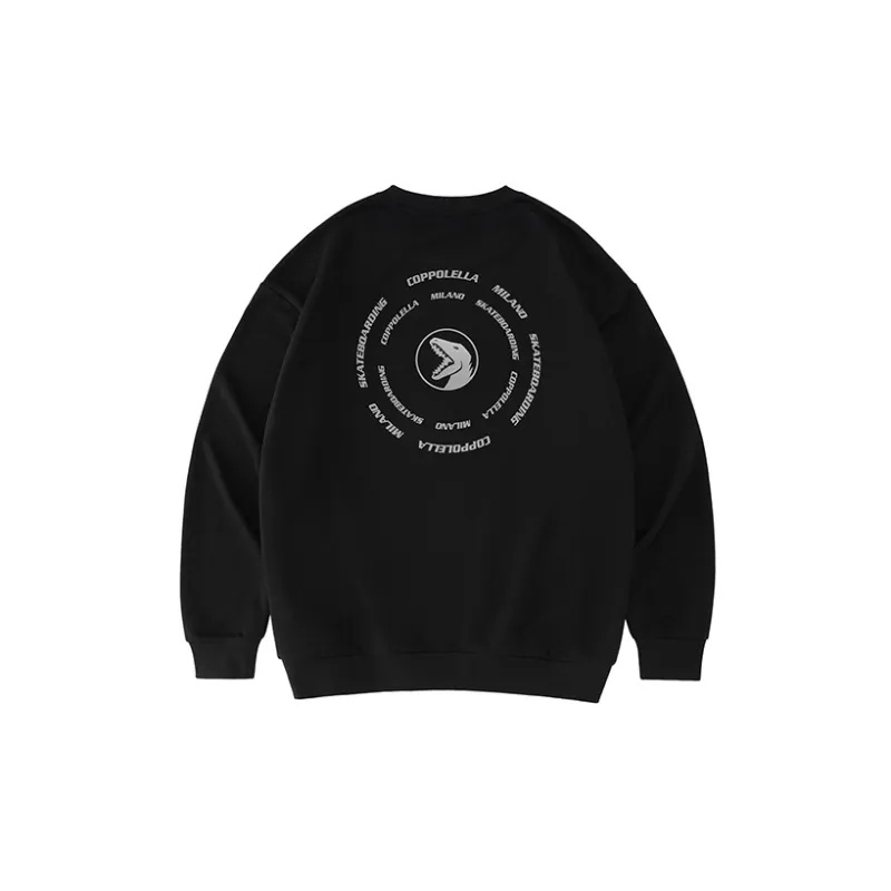 COPPOLELLA Pullover Loose Fit Regular Sweatshirt Unisex Black-1