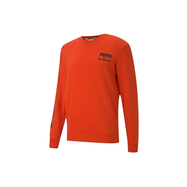 PUMA x Mr Doodle Sweatshirt Men's Fresh Orange-1