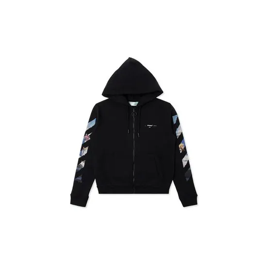 OFF WHITE Diag Multicolour Zipped Hoodie-1