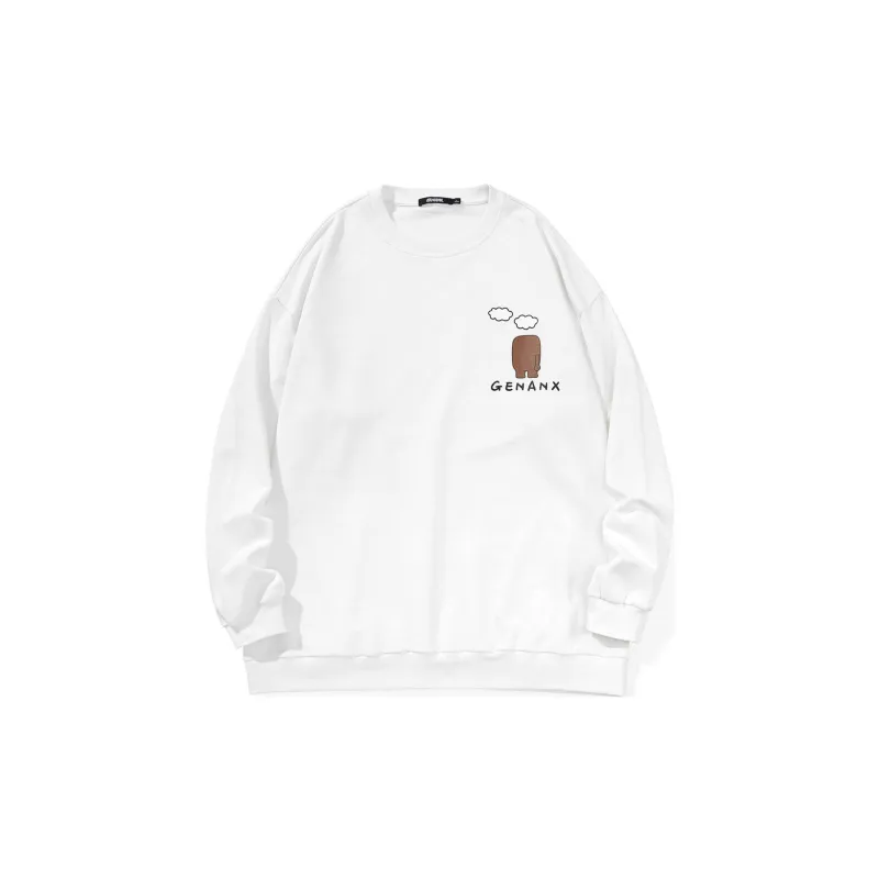GENANX Crew Neck Loose Fit Regular Sweatshirt Unisex-1