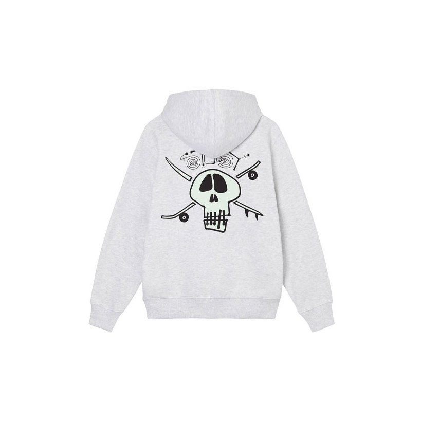 Stussy Big Crackle Sport Crew Washed Black M - POIZON