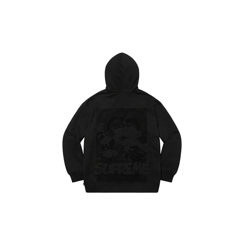 Supreme Smurfs Hooded Sweatshirt Ivory M - POIZON 