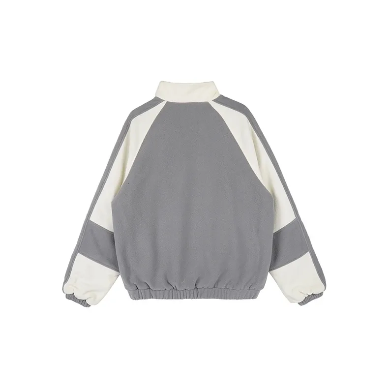 FRLMK Stand Collar Loose Fit Regular Sweatshirt Unisex Light Gray-1