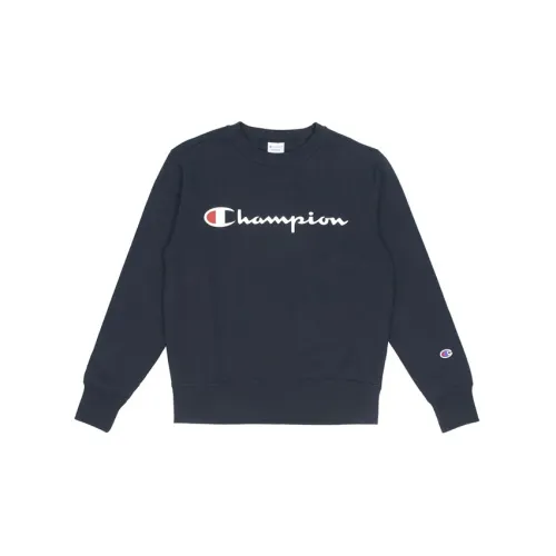 Champion Sweatshirts Unisex Navy Blue