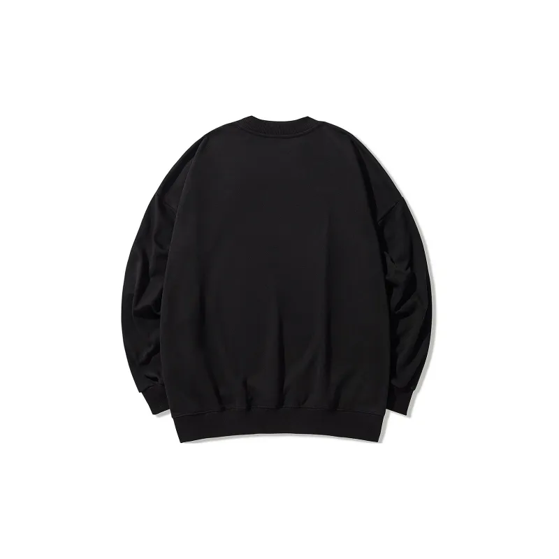 GUKUUL Reflective Bear Print Long Sleeved Crew Neck Pullover Sweatshirt Unisex-4