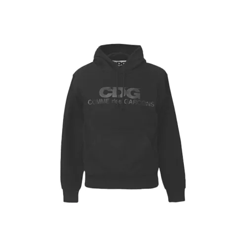 CDG Classic Hooded Logo Drawstring Sweatshirt Unisex Black