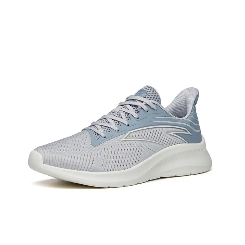 Anta Running Collection Cushioned Anti Slip Wear Resistant Breathable Lightweight Low Top Running Shoes Men's Gray-1