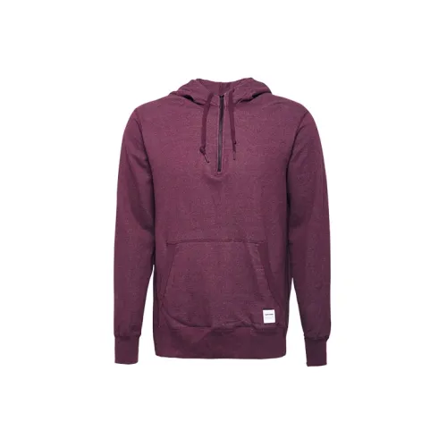 Converse Sweatshirts Men Deep Red Mixed Color