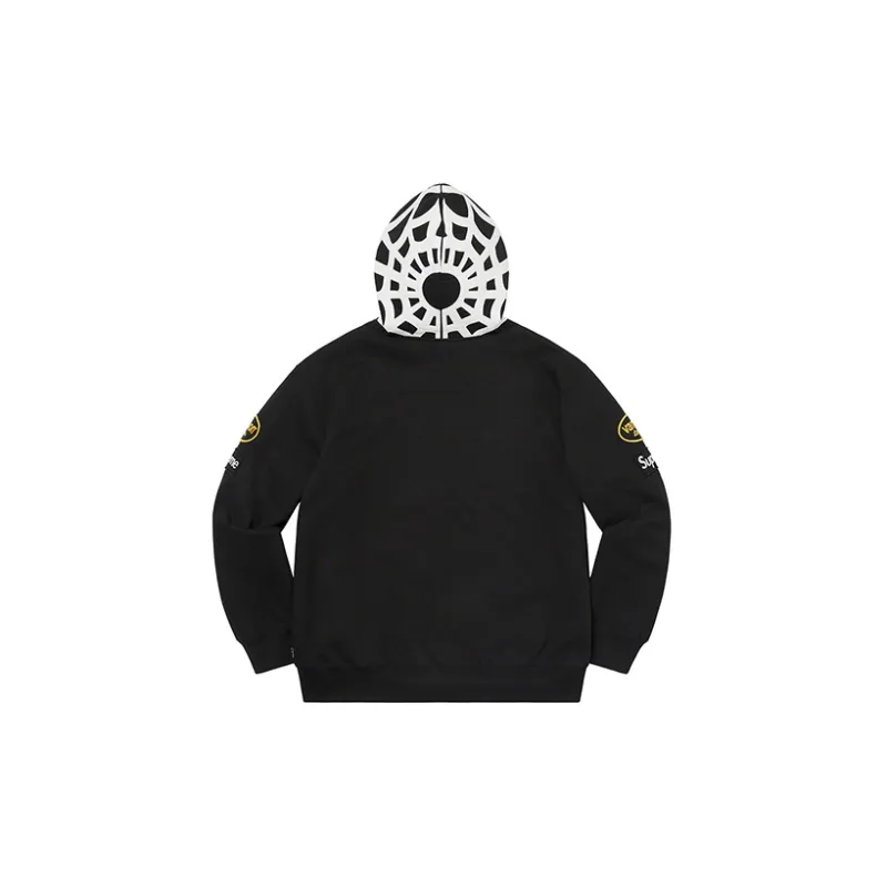 Supreme Vanson Leathers Spider Web Zip Up Hooded Sweatshirt-1