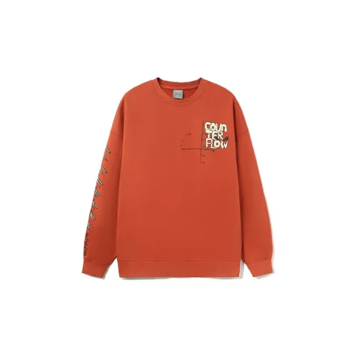 LINING CF Tracing Sweatshirts Unisex Terracotta Brown